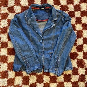Vintage 90s Bill Blass Denim Button Up Jacket